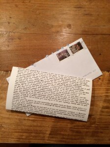 Een heel mooie getypte brief.